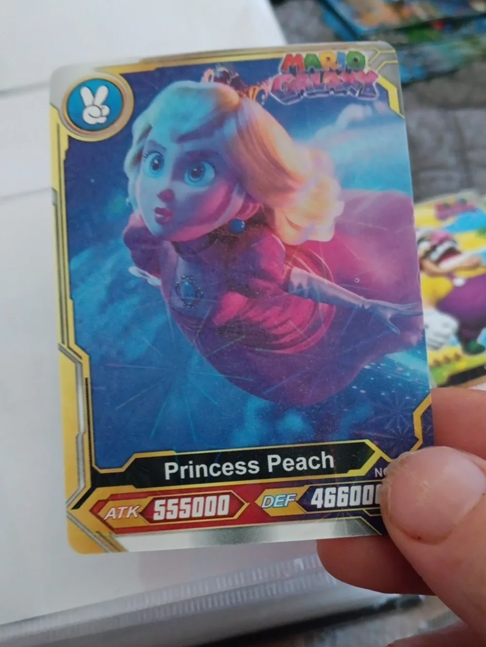 Nintendo Princess Peach Trading Card - Pink, Blue, Gold